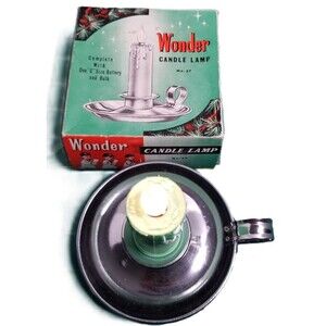 Vintage Wonder Candle Lamp Operates One C Battery Decoration Aladdin Lamp Effect